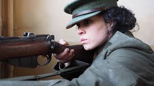 She (Margaret Skinnider) was a sniper and apparently a good shot. This is  an example of a woman who picked up a gun and used it' Clár faisnéise faoi  mná reabhlóideacha agus