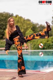 Comycom Damen Batik Schlaghosen Schlaghose Schlaghose Damen Hippie Kleidung