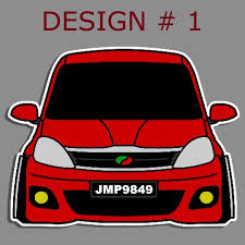 The perodua viva 850cc takes it up one notch with the door handles and bumpers painted to the body colour, though the door is still without fabric. Sticker Kereta Perodua Viva 850 Dua Pilihan Design Boleh Custom Warna Dan Nombor Plate Shopee Malaysia