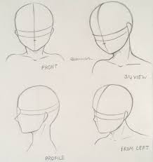 This video shows you how to draw the anime head from the front, side, and profile. How To Draw Different Head Poses Maybe This Tutorial Helps A Bit Manga Anime Doodle Illustration Drawing Heads Anime Drawings Tutorials Drawing Tutorial