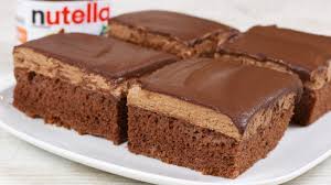 Saftige Nutella Schnitten Hallo Ihr Lieben Heute Habe Ich Saftige Nutella Schnitten Fur Euch Einfach Nutella Kuchen Nutella Kuchen Rezept Kuchen Ohne Backen