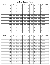 Bowling Score Sheet Bowling Scores Bowling Games