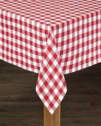 Has 1/4 inch stitched edge with no lining. Buffalo Check Fabric Tablecloth