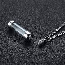 Keepsake jewelry helps you keep the memory of your pet close to your heart. Openable Glass Vial Necklace Chetaxpress