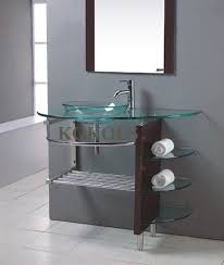modern bathroom glass bowl clear vessel