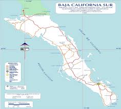 California es un gran estado midiendo 770 millas en su mayor distancia, de norte a sur. Map Of South Baja California Mexico