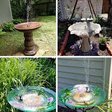 Latitop 1 8w Solar Fountain Free Standing Floating Submersible Solar Water Pump With 4 Sprinkler Heads For Different Water Flows Perfect For Bird Bath Small Solar Water Pump Solar Fountain Small Ponds