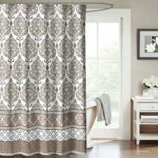 Update The Look Of Your Bathroom With Crest Home S Darien Shower Curtain This Curtain Features A Variety Gray Shower Curtains Fabric Shower Curtains Curtains