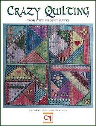 Full cross stitches or half stitches (as you prefer). Carolyn Manning Designs Crazy Quilting Cross Stitch