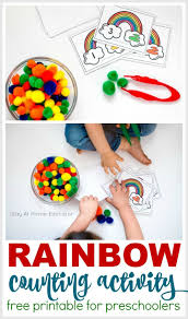 6 Rainbow Themed Math Activities For Preschoolers With Free Printable Math Activities Preschool Preschool Activities Math Activities