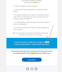 Debit or credit cards, like visa, mastercard, and american express. Solved Opt Out Of Stupid Paypal Business Debit Card Page 2 Paypal Community