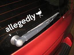Allegedly Ostrich Letter Kenny Letterkenny Sticker Decal Humor Funny Lettering White Vinyl Jeep Gifts