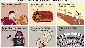English clichés using old idioms with varying words in new contexts. 40 Common English Idioms