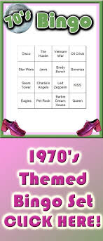 1970 S Themed Bingo Set Etsy In 2020 70s Party Theme 70s Party Bingo Set