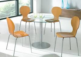 Dining room table sets are a fast way to make a dining room look perfectly pulled together. One Table And Four Chair Round Glass Table Four Person Office Table