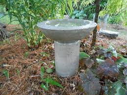 Diy Concrete Birdbath For Less Than Six Dollars Diy Concrete Planters Concrete Bird Bath Diy Bird Bath