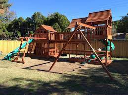 Pin On Outdoor Wooden Bridged Playsets
