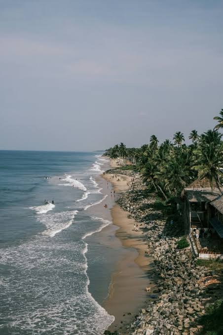 Varkala cliff beach