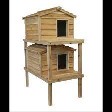 Choosing the best enclosure for your cat depends on the space you have to work with. Large Cedar Insulated Double Decker Cat House Catsplay Superstore