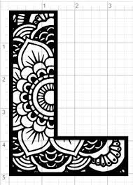 Download Mandala Alphabet Letter L Design Svg Pdf Eps Dxf Studio 3 Imagenes De Letras Mandalas Letras