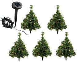 Christmas Pathway Solar Lights 5 Pc Outdoor Porch Xmas Mini Trees Multi Colored Smartdealsmark Solar Christmas Lights Christmas Lights Christmas Tree Lighting