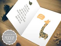 Greeting Card Mockup Instant Download Photoshop Psd Etsy Birthday Card Template Free Birthday Cards Images Birthday Card Template