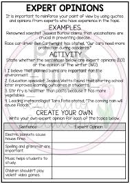 Persuasive Writing Worksheets Include Expert Opinions In 2020 Persuasive Writing Persuasive Text Persuasive Writing Topics