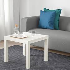 Particleboard, melamine foil, abs plastic leg separate shelf for magazines, etc. Lack White Side Table 55x55 Cm Ikea