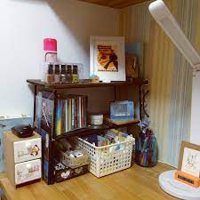 ベッド周り フェリシモ 文房具収納棚 デスク周り デスクランプ などのインテリア実例 2019 01 26 00 18 33 roomclip ルームクリップ 収納 文房具 インテリア 実例 収納棚