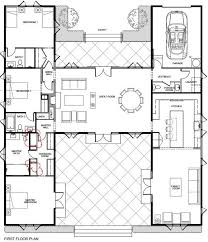 How about a modern ranch style house plan with an open floor plan? Real Estate Listings House Plans One Story U Shaped House Plans Courtyard House Plans