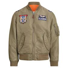 Polo Ralph Lauren Men Reversible Ma 1 Military Patch Flight Bomber Jacket Olive Poloralphlauren Bo Flight Bomber Jacket Bomber Jacket Men S Coats And Jackets