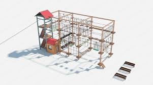 High rope park on supports - PARKTROPA Adventure Builders