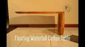 This time i'm making a diy modern concrete coffee table using white gfrc concrete mix and walnut lumber. Floating Waterfall Coffee Table Youtube
