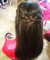 Wedding Hairstyle Braid Half Up Half Down Straight Hair Braid Hair Hairstyle Straight Wedding Straight Wedding Hair Hair Styles Wedding Hair Down