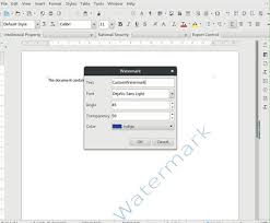 Create Custom Watermark In Libreoffice 5 4 Linux Text Custom