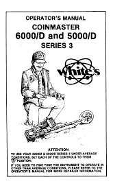 White's metal detector coinmaster 6000/di series 3 : Whites Coinmaster 6000 D Operator S Manual Pdf Download Manualslib