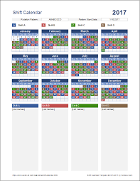 How many staff to a crew? Shift Calendar Template