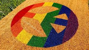 'the kingdom of heaven has come near.' 8 heal the sick, raise the dead, cleanse those who have leprosy, # 10:8 the greek word traditionally translated leprosy was used for various. Rainbow Peace Sign Custom Handpainted Doormat By Killer Doormats