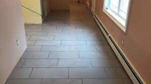 So this info and pictures gives me more to discuss with the contractor. 12x24 Tile Installed On A 1 3 Offset Pattern Installed Over Ditra Xl Youtube
