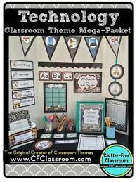 Files) so you can swap them round when you want a change! Technology Classroom Theme Decor Google Classroom Printable Classroom Decor Classroom Decor Computer Lab Decor