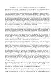 La pratica forense può essere svolta massimo presso due avvocati. Relazione Fine Pratica Forense Docsity