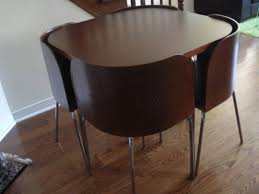 Ikea Fusion Table And 4 Chairs Brown Black Chrome Plated Furniture For Sale Yatbo Oshawa Cl Compact Dining Table Fusion Tables Compact Table And Chairs