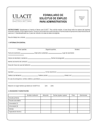 Formulario De Solicitud De Empleo Para Administrativos Ulacit Solicitud De Empleo Formularios Empleos