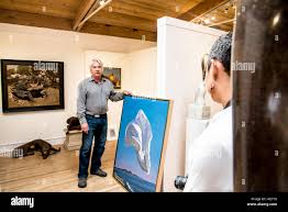 Chris Winfield Art Gallery Carmel California Stock Photo