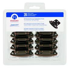 Inset doors sit inside your cabinet opening, usually flush with the front edge. Hickory Hardware Oil Rubbed Bronze Surface Self Closing Flush Hinges 20 Pack Vp244 Obh The Home Depot