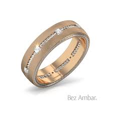 For a more masculine look, you can also choose black diamonds. 18k Yellow Gold Men S Wedding Ring The Helm