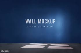 Empty Room With A Blue Wall Mockup Free Image By Rawpixel Com Blue Walls Empty Room Burgundy Walls