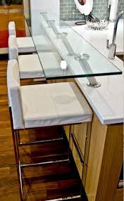 I will be installing a breakfast bar that includes both a counter top that will match the existing counter at 36. Custom Glass Top Breakfast Bar Modern Kitchen Calgary By Parc Modern Furniture Victoria