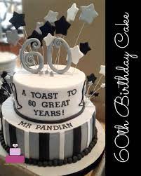 Superb inspiration for 60th birthday cake ideas. 60th Birthday Cake A Black And Silver Design Decorated Treats