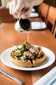 Dip the seasoned chicken in the egg, and then coat well in the flour. Sway Fried Chicken Waffles Austin Food Magazine